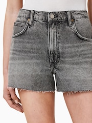 AllSaints Grey Tate Denim Shorts - Image 2 of 8