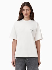 AllSaints White Underground Etta 100% Organic Cotton T-Shirt - Image 1 of 7