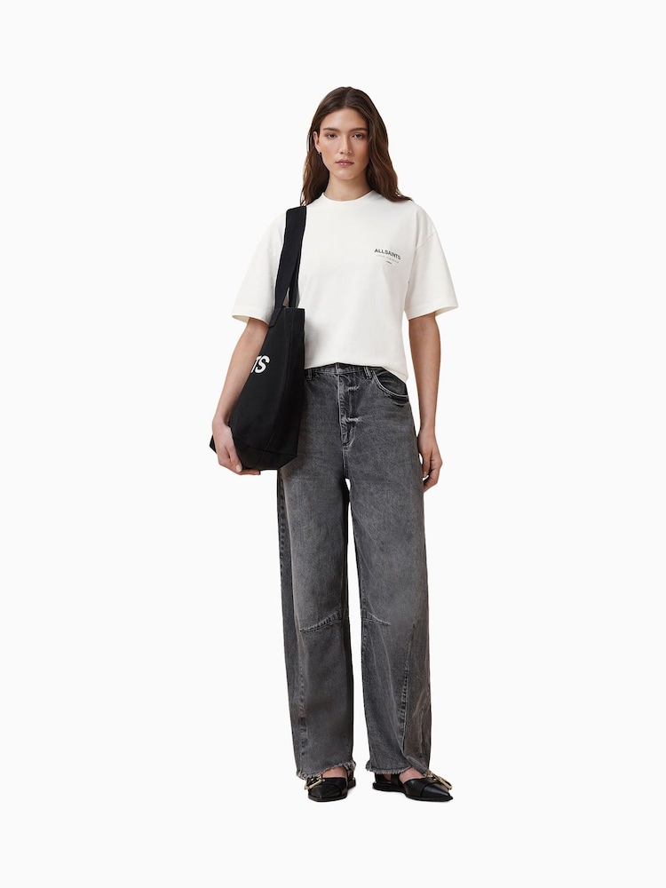 AllSaints White Underground Etta 100% Organic Cotton T-Shirt - Image 3 of 7