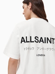 AllSaints White Underground Etta 100% Organic Cotton T-Shirt - Image 6 of 7