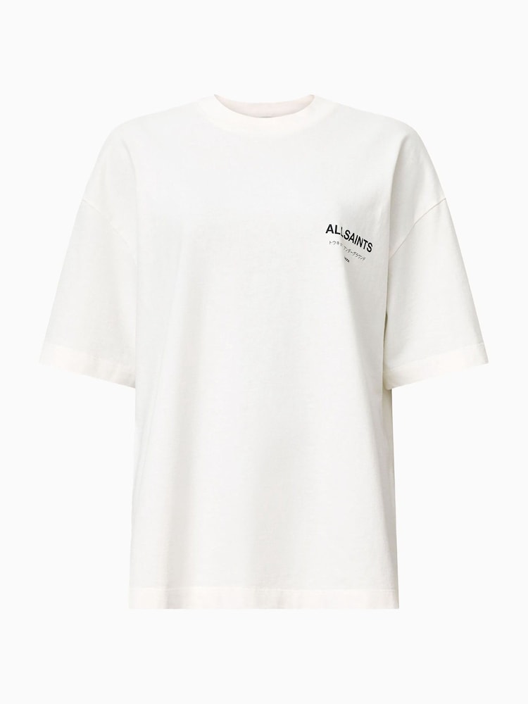 AllSaints White Underground Etta 100% Organic Cotton T-Shirt - Image 7 of 7