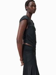 AllSaints Black Annalie Top - Image 6 of 9