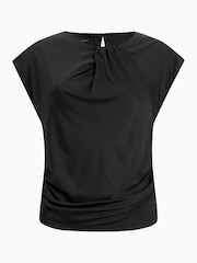 AllSaints Black Annalie Top - Image 9 of 9