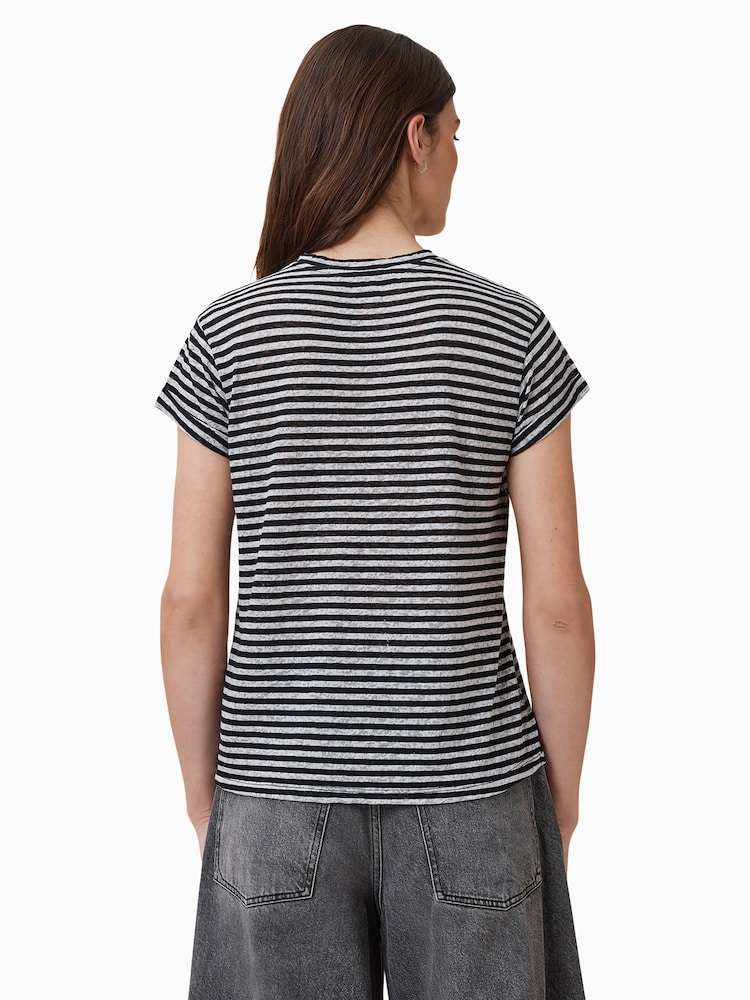 AllSaints White Anna Snake Print T-Shirt - Image 2 of 7