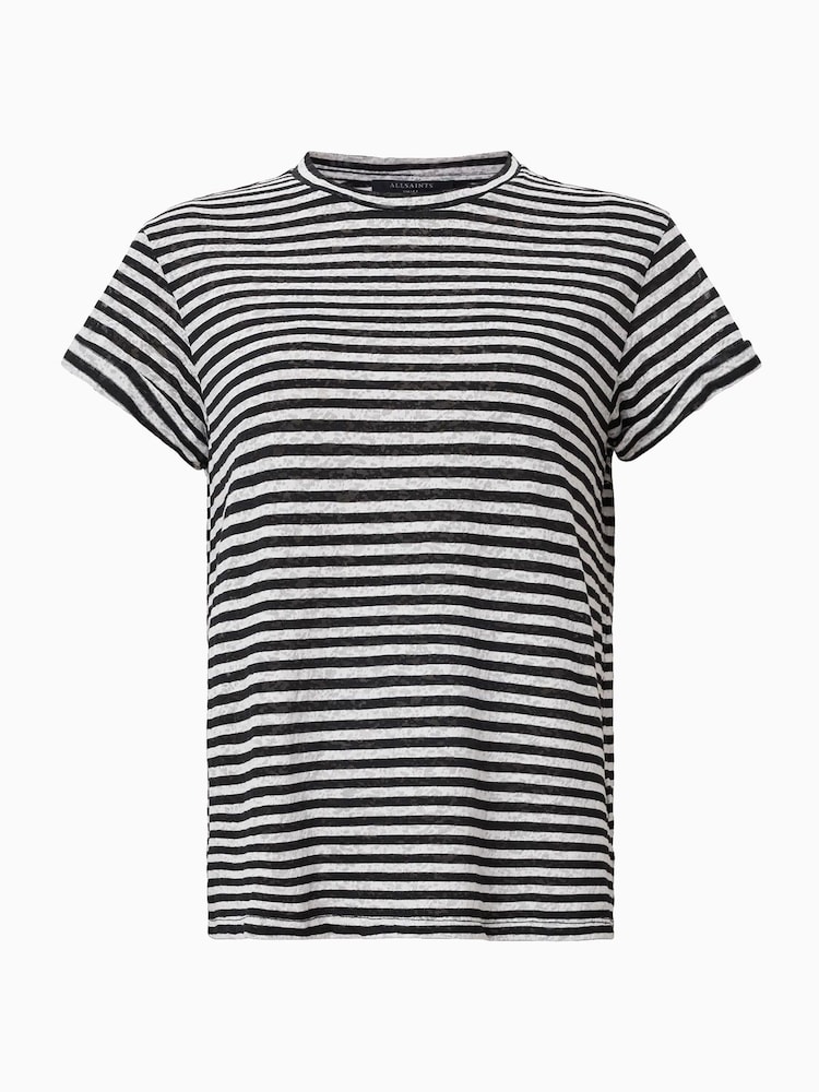 AllSaints White Anna Snake Print T-Shirt - Image 7 of 7