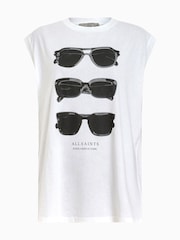 AllSaints White Sunnies Brooke 100% Organic Cotton Tank - Image 6 of 6