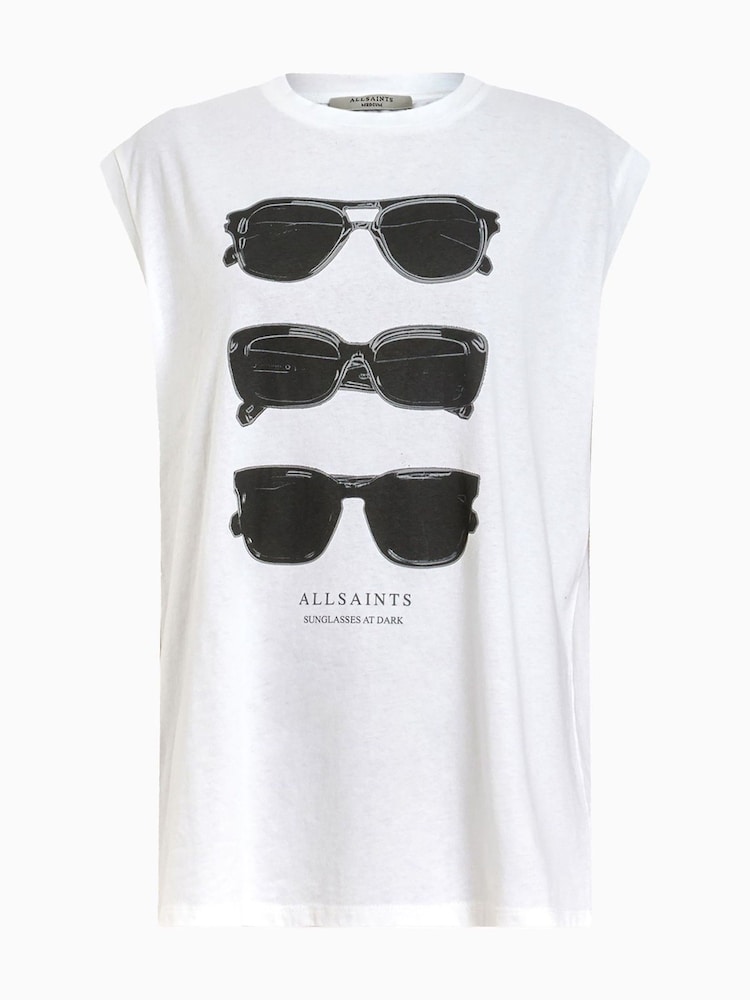 AllSaints White Sunnies Brooke 100% Organic Cotton Tank - Image 6 of 6