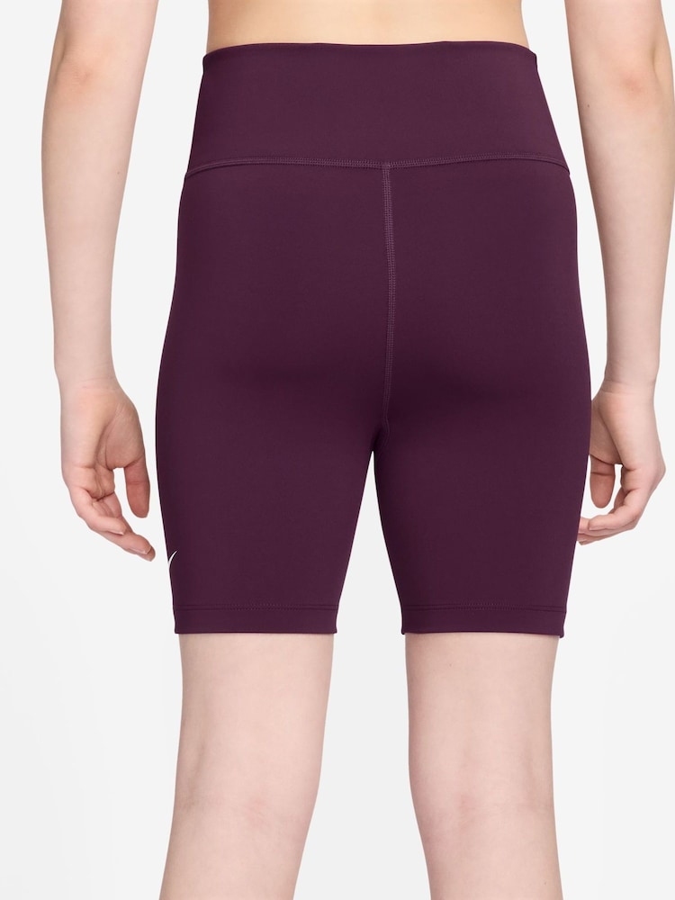 Nike Bordeaux Burgundy Dri-FIT One 5 Inch Bike Shorts - Image 2 of 4 Nike Bordeaux Burgundy Dri-FIT One 5 Inch Bike Shorts - Image 2 of 4