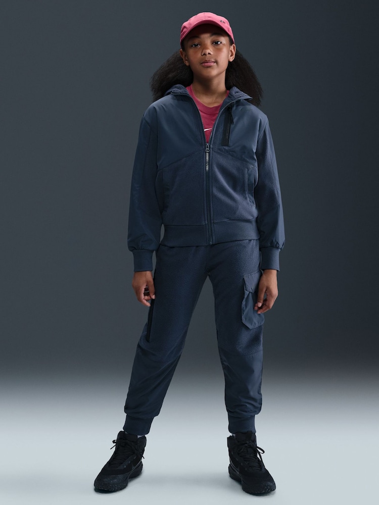 Nike Thunder Blue Sportswear Windrunner Hooded Jacket - Image 1 of 5 Nike Thunder Blue Sportswear Windrunner Hooded Jacket - Image 1 of 5