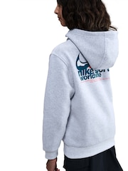 Nike Grey Birch Heather Hoodie - Image 4 of 7