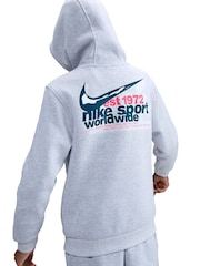 Nike Grey Birch Heather Hoodie - Image 5 of 7