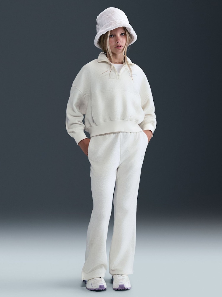 Nike Soft Pearl Sportswear Long Sleeve Cosy Fleece Half Fleece - Image 1 of 10