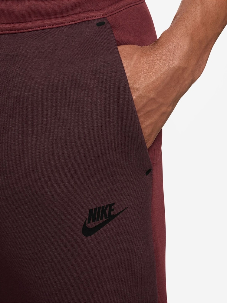 Nike Dark Team Red Tech Fleece Joggers - Image 3 of 3 Nike Dark Team Red Tech Fleece Joggers - Image 3 of 3