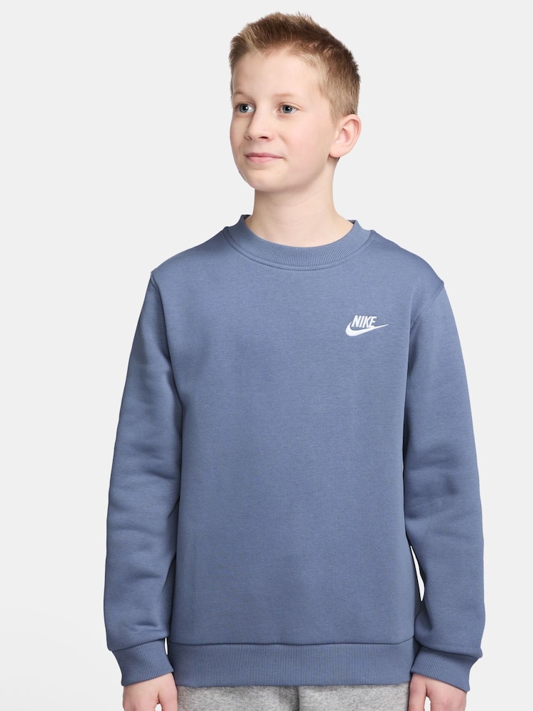 Nike World Indigo Blue Club Fleece Sweatshirt - Image 1 of 3