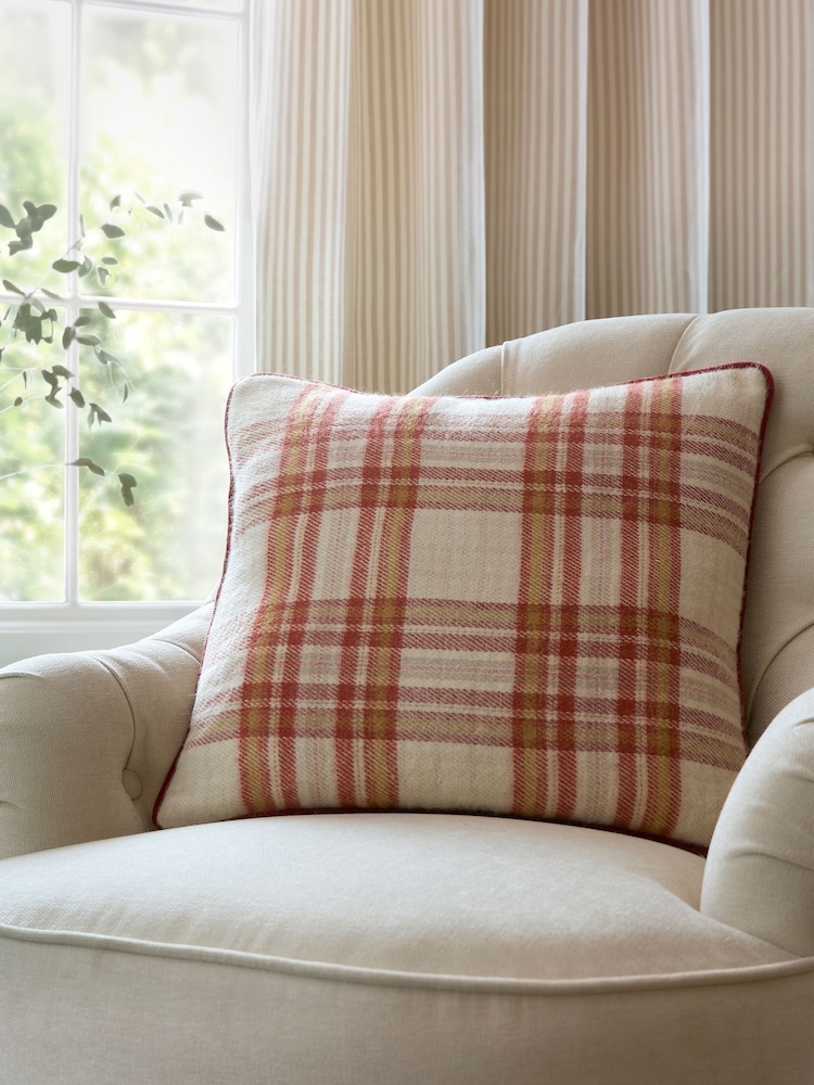 Laura Ashley Russet Padbury Check Cushion - Image 1 of 5