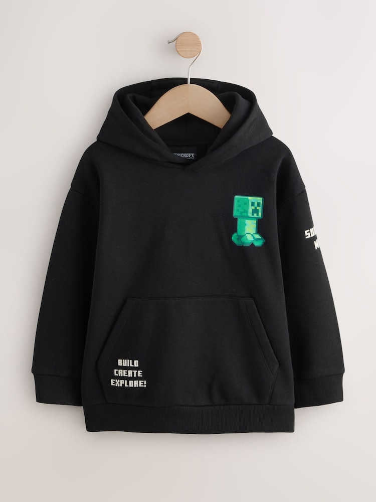 Black Minecraft Hoodie (3-16yrs) - Image 1 of 6