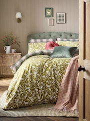 Laura Ashley Olive Green Litten Duvet Cover and Pillowcase Set - Image 1 of 5