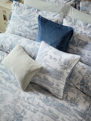 Laura Ashley Chambray Blue Braysmith Toile Cushion - Image 2 of 6