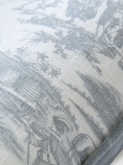 Laura Ashley Chambray Blue Braysmith Toile Cushion - Image 3 of 6