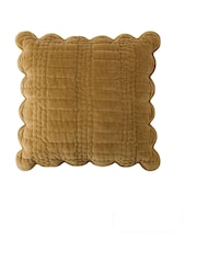 Laura Ashley Yellow Ochre Scalloped Cushion - Image 7 of 7