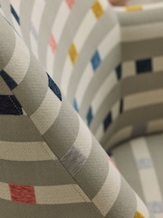 Chunky Stripe Geo Grey Carter Large Accent Chair - Image 2 of 10