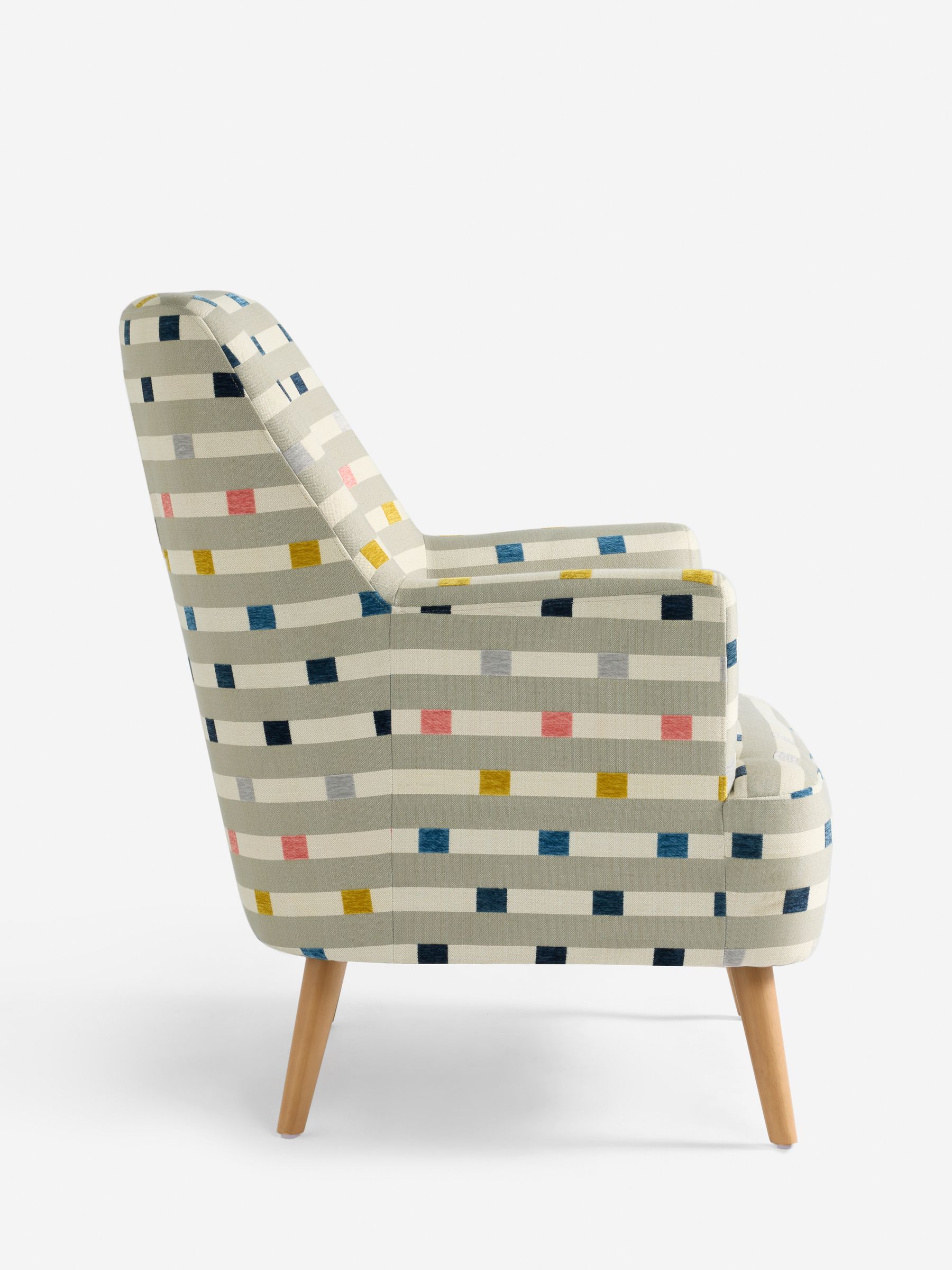 Buy Chunky Stripe Geo Grey Carter Large Accent Chair from the Next
