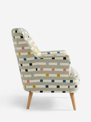 Chunky Stripe Geo Grey Carter Large Accent Chair - Image 7 of 10
