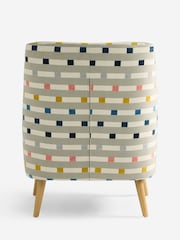 Chunky Stripe Geo Grey Carter Large Accent Chair - Image 9 of 10