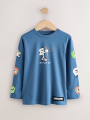 Blue Minecraft Long Sleeve T-Shirt (3-16yrs) - Image 1 of 4