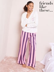 Friends Like These Purple Petite Dont Give A Fig Nightwear Set - Image 6 of 10