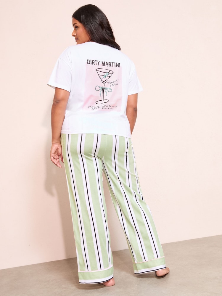 Friends Like These Green Curve Martini Nightwear Set - Image 5 of 5