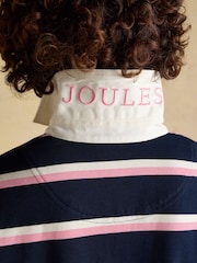 Ναυτικό μπλε και ροζ Ριγέ - Joules Lara Boxy Fit Rugby Πουκάμισα - Εικόνα 10 του 11