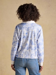 Joules Lara Blue Toile Print Striped Rugby Shirt - Image 2 of 9