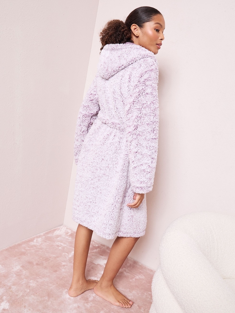 Friends Like These Burgundy Red Midi Length Dressing Gown - Image 4 of 4 Friends Like These Burgundy Red Midi Length Dressing Gown - Image 4 of 4