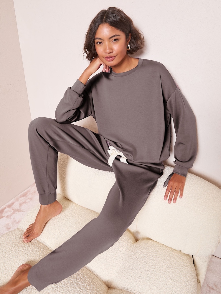 Friends Like These Grey Premium Nightwear Jogging Pyjama Bottoms - Image 2 of 4