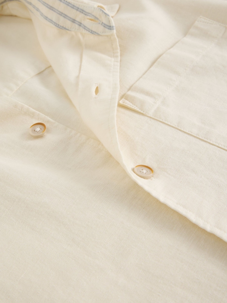 White Stuff Natural Ely Short Sleeve Shirt - Image 6 of 6