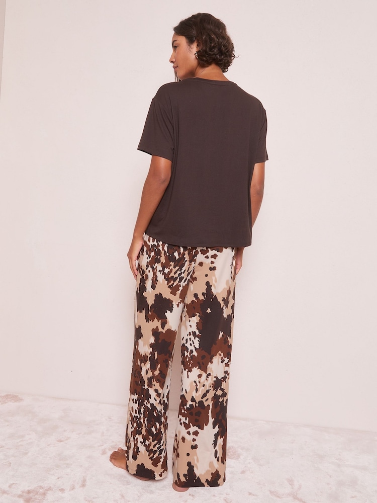 Friends Like These Cow Print Nightwear Set - Image 4 of 4 Friends Like These Cow Print Nightwear Set - Image 4 of 4