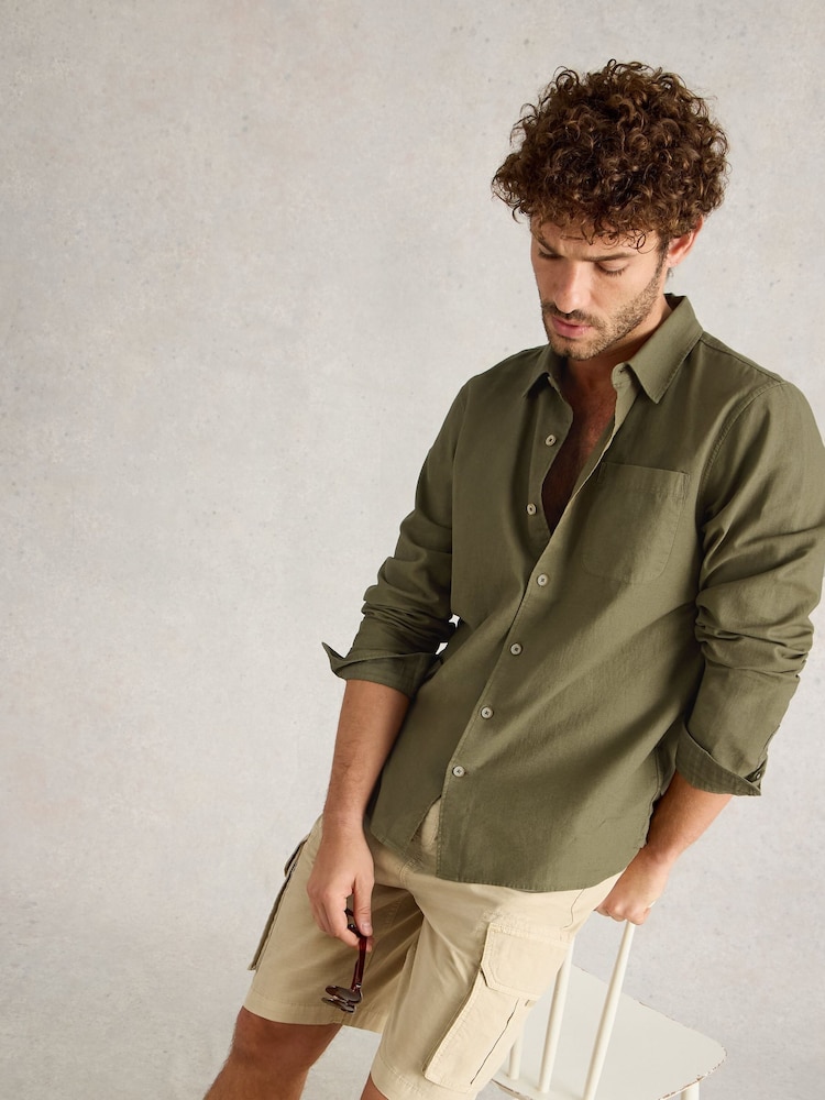 White Stuff Green Ely Long Sleeve Shirt - Image 2 of 6 White Stuff Green Ely Long Sleeve Shirt - Image 2 of 6