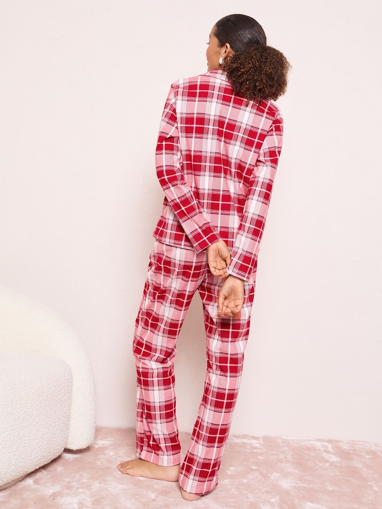 Friends Like These Red Check Nightwear Set - Image 4 of 4 Friends Like These Red Check Nightwear Set - Image 4 of 4