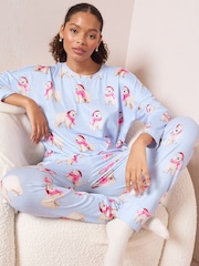 Friends Like These Blue Polar Bear Nightwear Set - Image 2 of 4