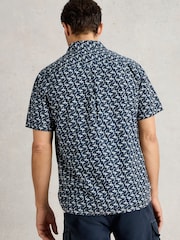White Stuff Blue Finsbury Koi Printed 100% Organic Cotton Shirt - Image 2 of 4
