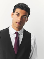 BOSS Black Chrome Slim Fit Tailored Waistcoat - Image 3 of 5