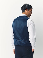 BOSS Blue Chrome Slim Fit Tailored Waistcoat - Image 2 of 5