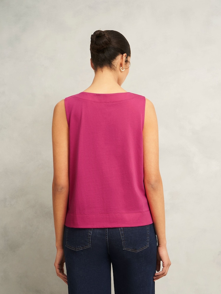Hobbs Pink 100% Cotton Maddy Top - Image 2 of 4