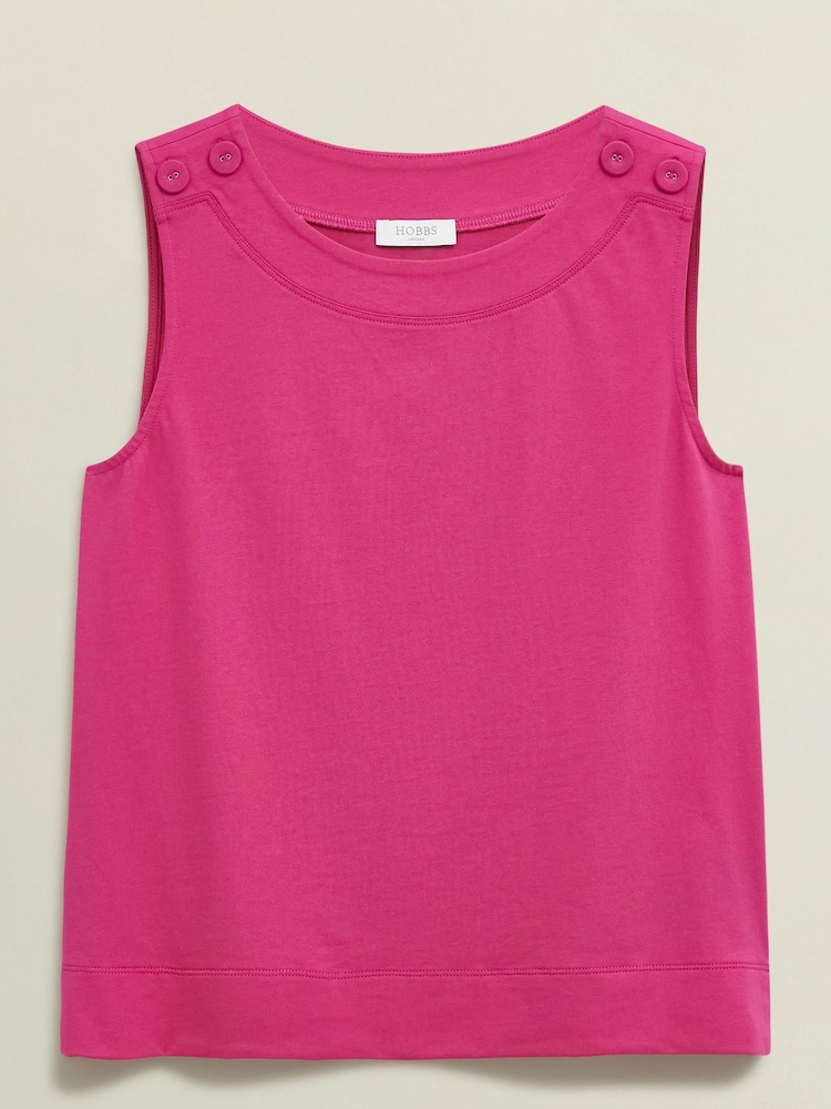 Hobbs Pink 100% Cotton Maddy Printed Top - Image 4 of 4 Hobbs Pink 100% Cotton Maddy Printed Top - Image 4 of 4