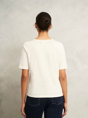 Hobbs White 100% Cotton Kristen Top - Image 2 of 4