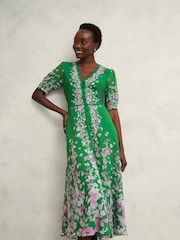 Hobbs Green Ana Silk Dress - Image 1 of 4