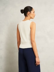 Hobbs White Aubrey Knitted Vest Top - Image 2 of 4
