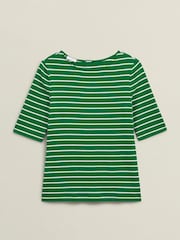 Hobbs Green 100% Cotton Katie Button Back Top - Image 4 of 4