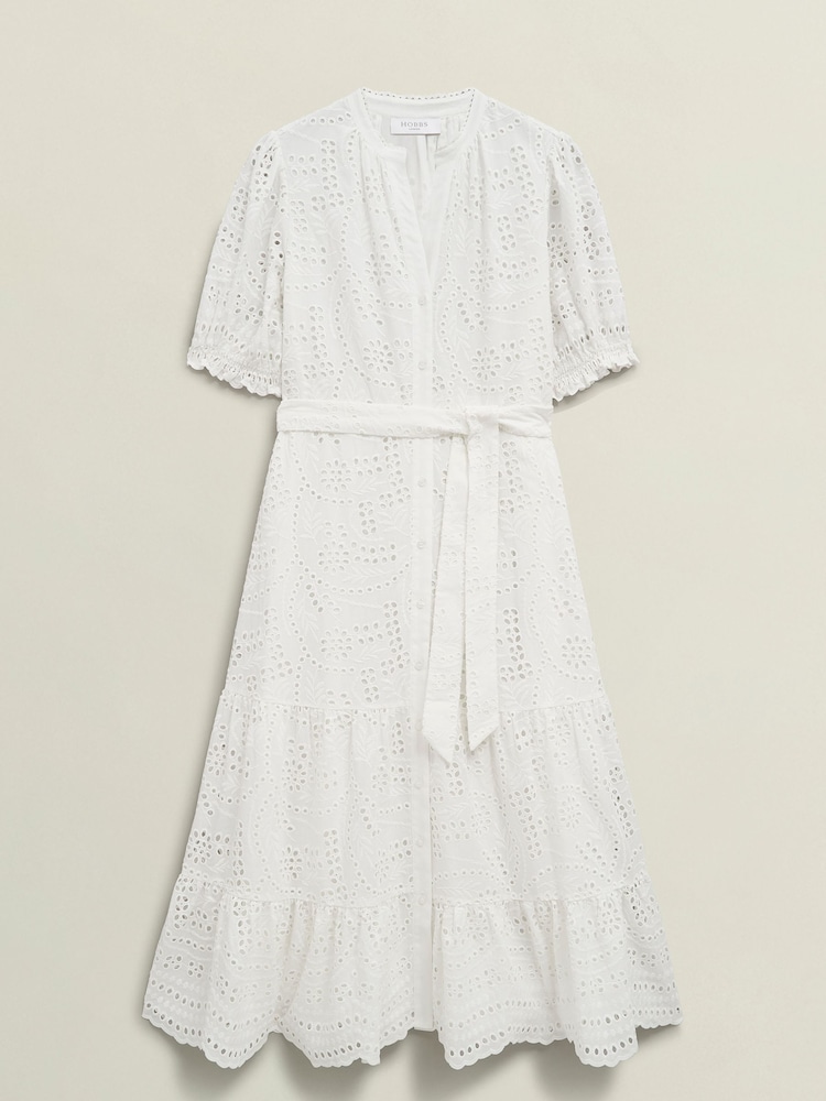 Hobbs White Rosanna Dress - Image 4 of 4